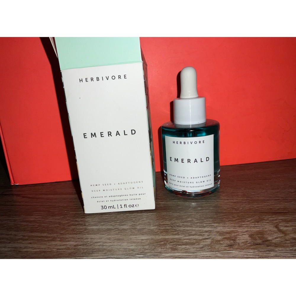 Herbivore Emerald Deep Moisture Glow Oil Hemp Seed Adaptogens Skincare Face